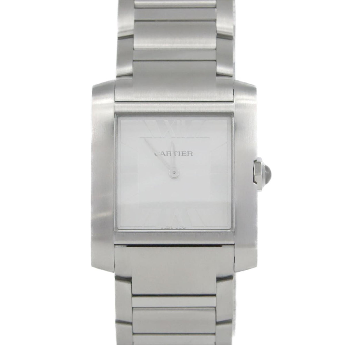 Pre-Owned Cartier Tank Fran?aise MM JAPAN LIMITED WSTA0086 Stainless Steel Quartz Watch