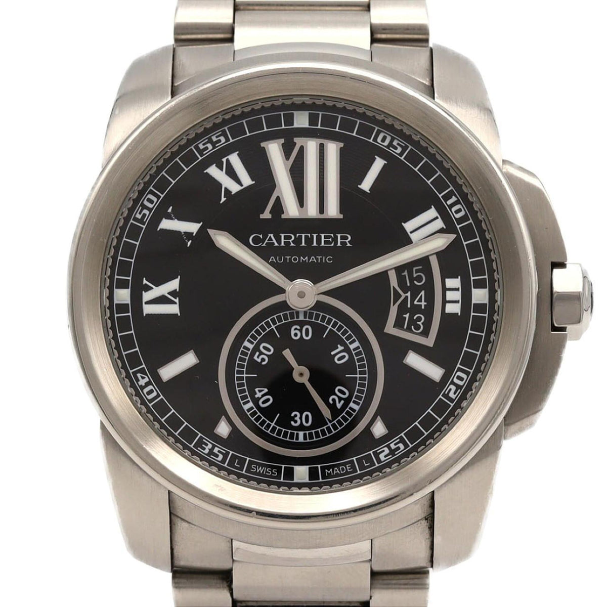 Pre-Owned Cartier Calibre de LM W7100016 SS Automatic Watch