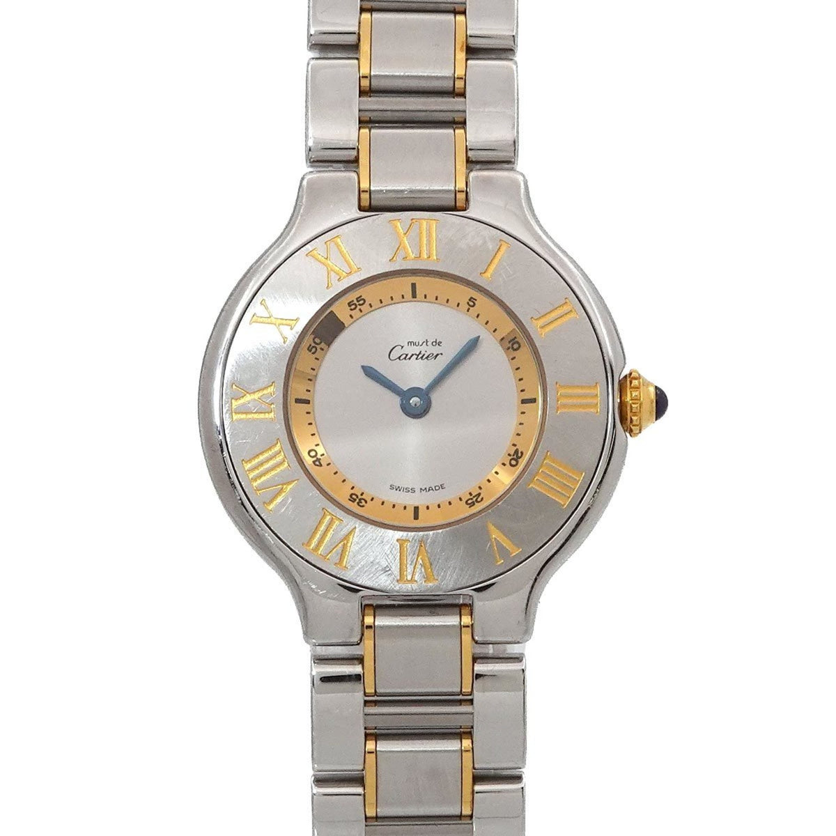 Pre-Owned Cartier Must 21 Vantianne Two-tone Watch W10073R6 Women's Silver Quartz