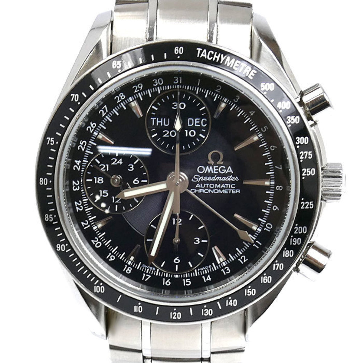 Pre-Owned OMEGA Speedmaster Triple Calendar Automatic Watch 3220.50 DAY-DATE Men's