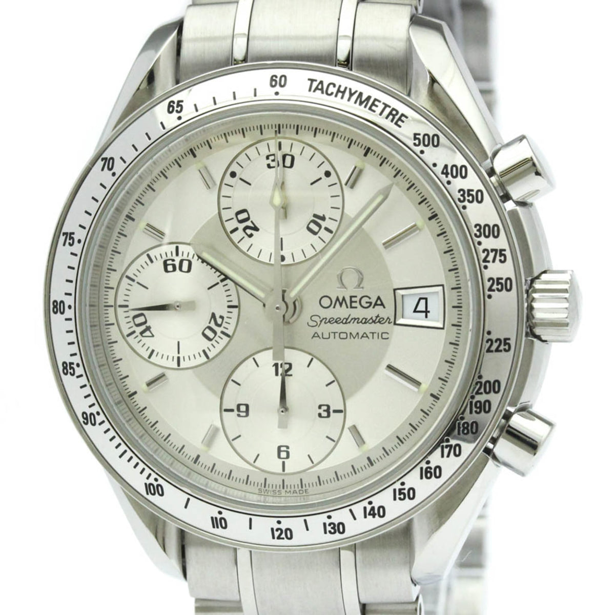 Pre-Owned OMEGA Speedmaster Date Steel Automatic Mens Watch 3513.30 Polished