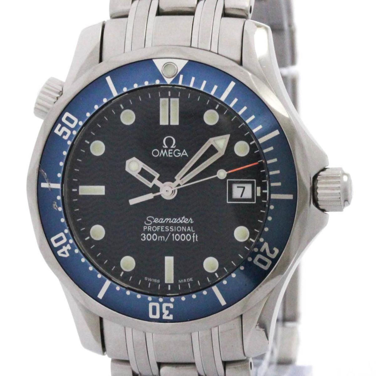 Pre-Owned OMEGA Seamaster Professional 300M Steel Mid Size Watch 2561.80 Polished