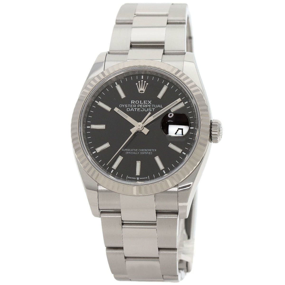 Pre-Owned Rolex 126234 Datejust 36 Watch Stainless Steel SS K18WG Men's ROLEX