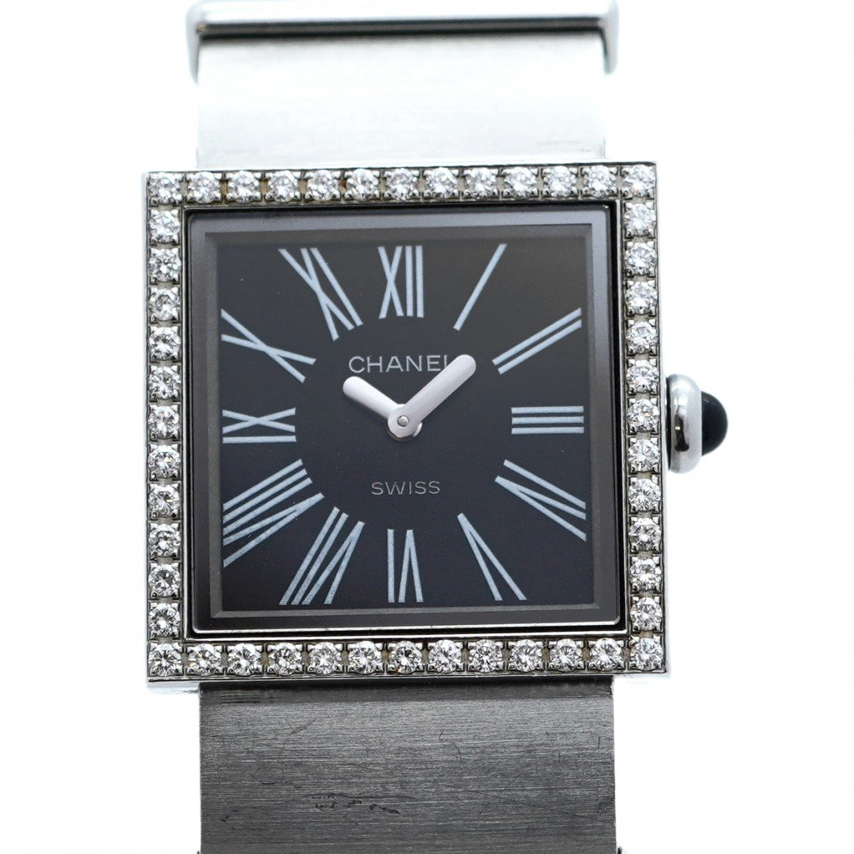 Montre Chanel Mademoiselle H0875 d'occasion à cadran noir pour femme 