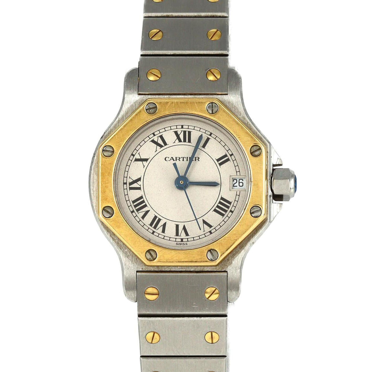 Pre-Owned Cartier Santos Octagon SM Two-Tone W2001683 SSxYG Quartz Watch
