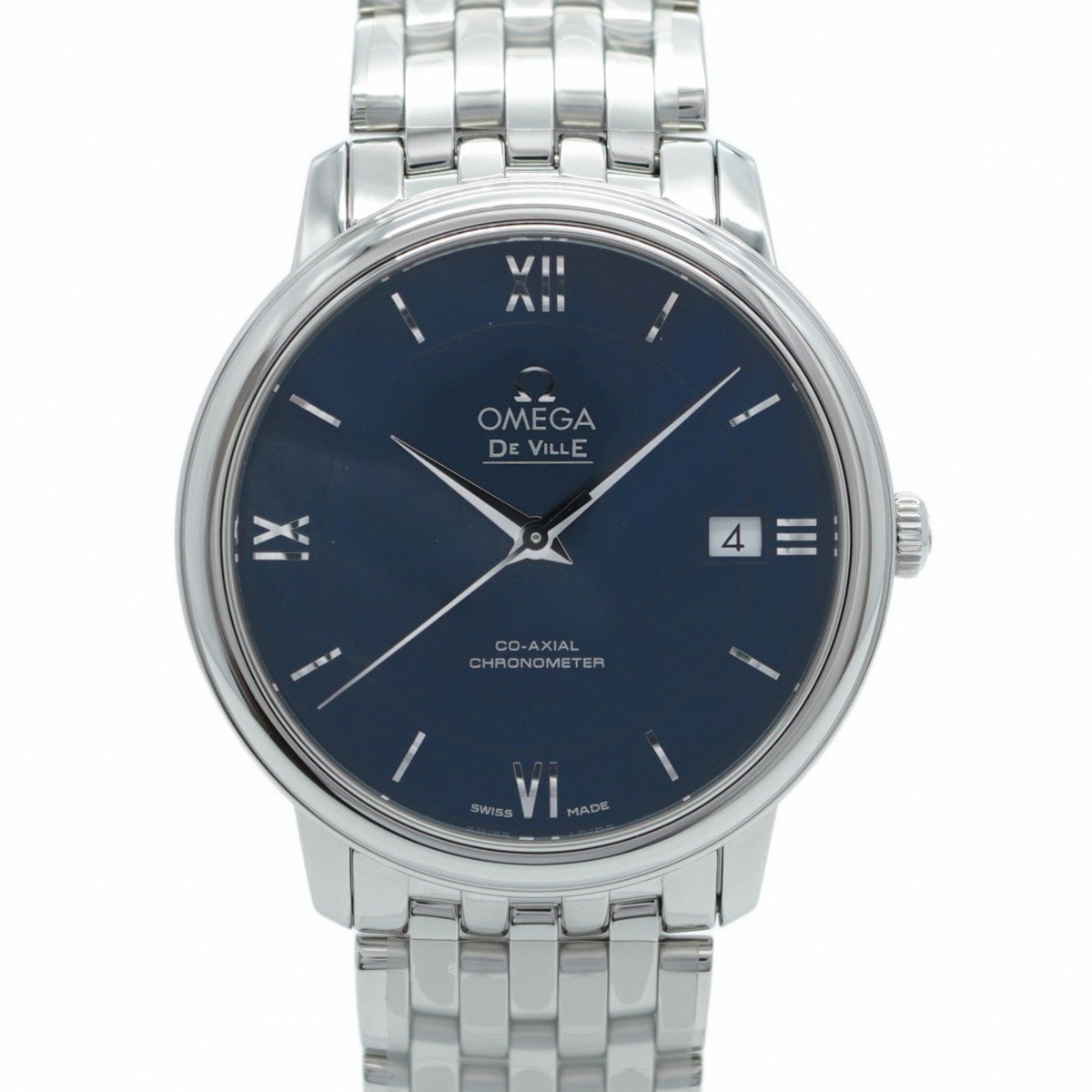 Pre-Owned Omega De Ville 424.10.37.20.03.001 Navy Dial Men's Watch