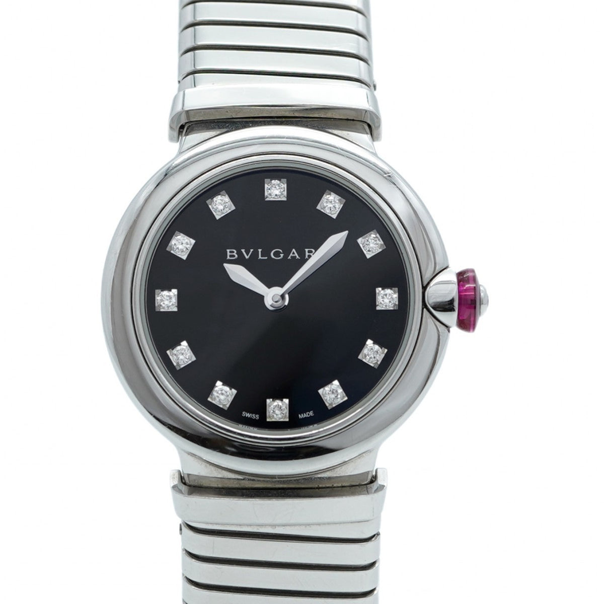 Pre-Owned Bvlgari Lucea LU28S Black Dial Women's Watch