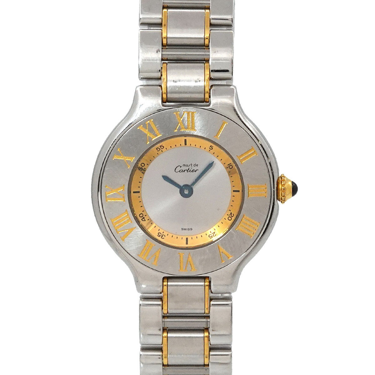 Pre-Owned Cartier Must 21 Vantianne Two-tone Watch W10073R6 Women's Silver Quartz