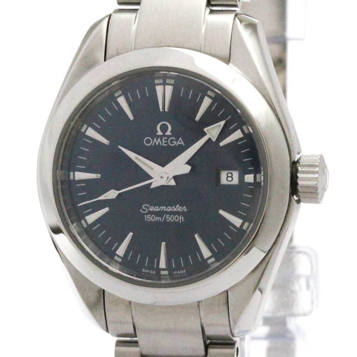 Pre-Owned OMEGA Seamaster Aqua Terra Quartz Ladies Watch 2577.80 Polished