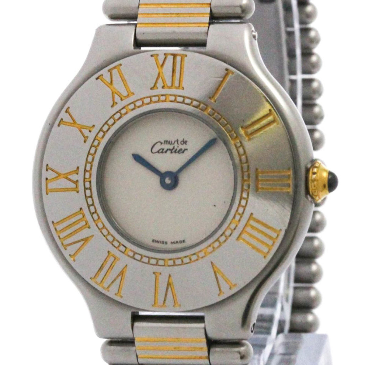 Pre-Owned CARTIER Must 21 Gold Plated Stainless Steel Quartz Unisex Watch