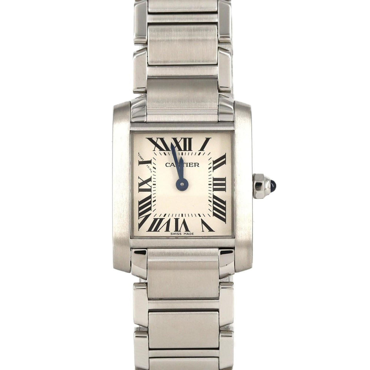 Pre-Owned Cartier Tank Fran?aise SM W51008Q3 Stainless Steel Quartz Watch