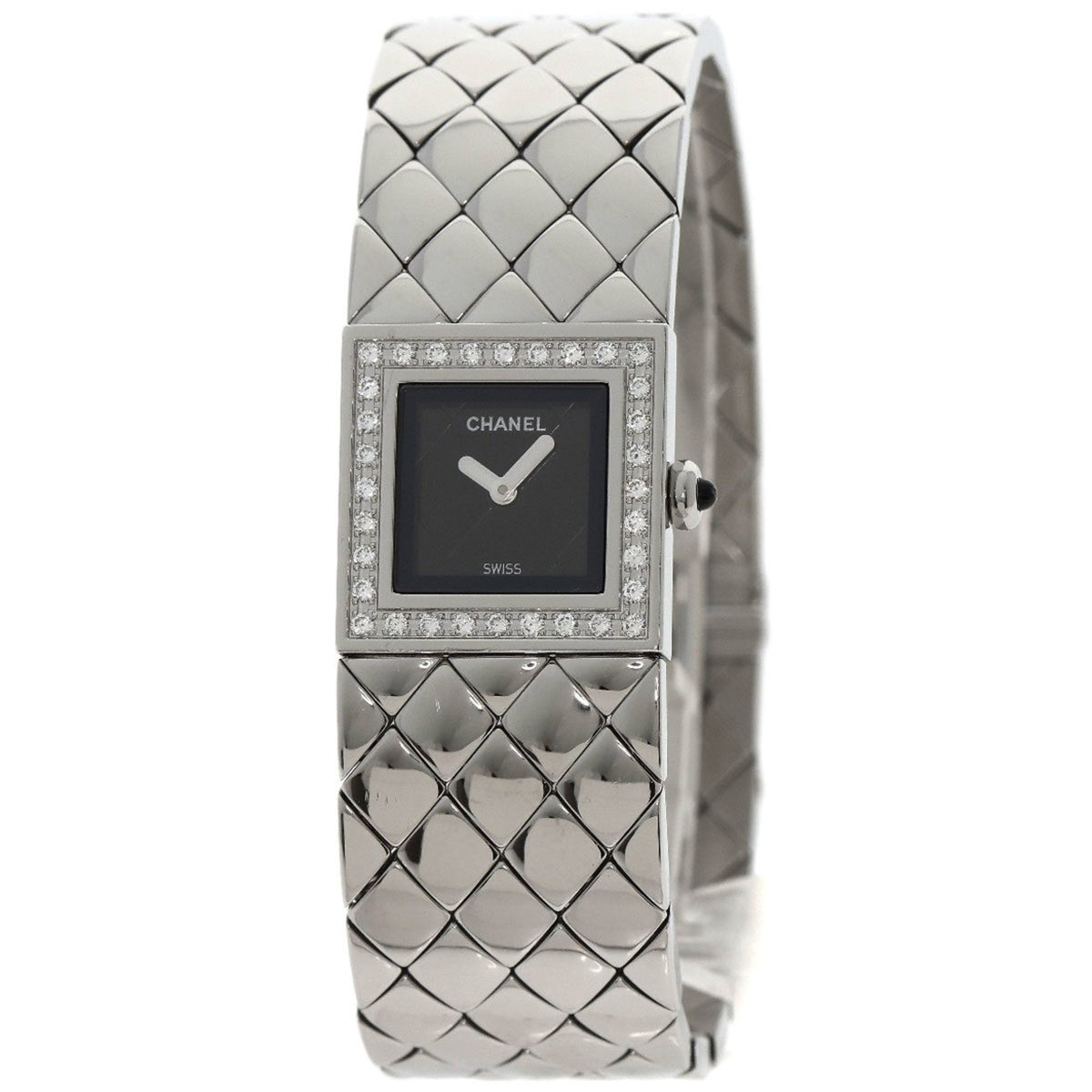 Pre-Owned Chanel H0489 Matelasse Diamond Watch Stainless Steel SS Ladies CHANEL