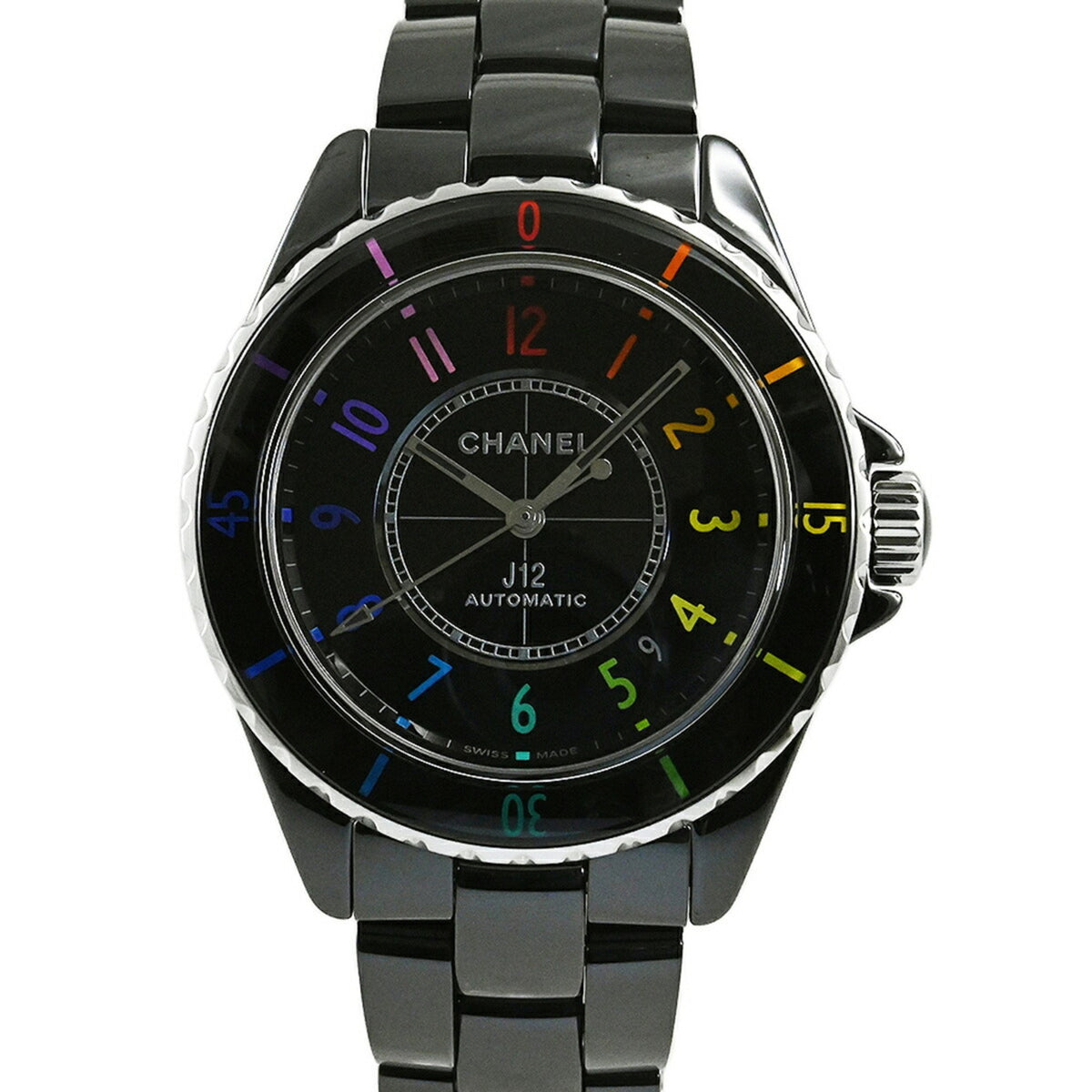 Montre CHANEL J12 Black Electro Calibre 12.1 38 mm d'occasion, édition limitée mondiale 1255 H7122 
