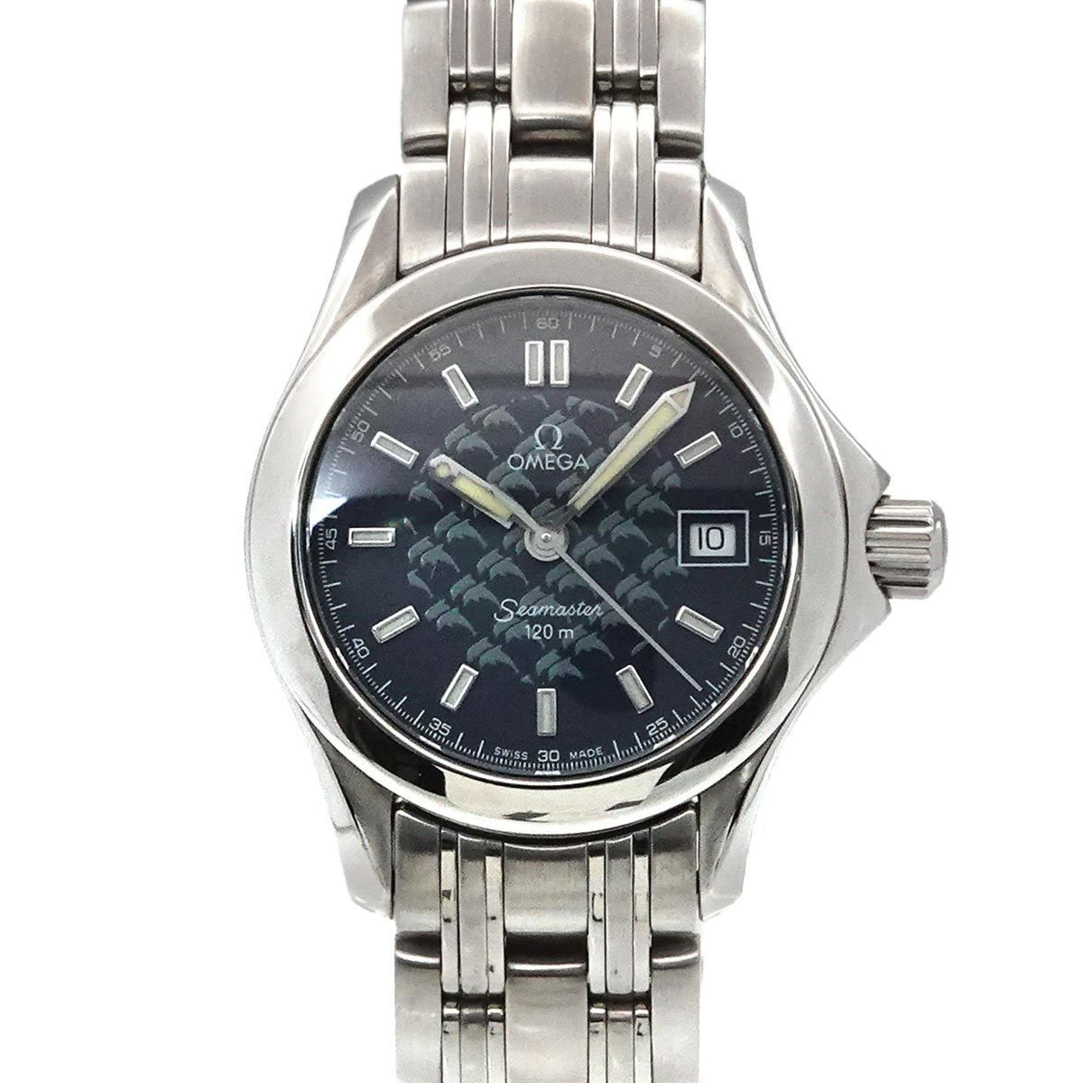 Pre-Owned OMEGA Seamaster 120 Jacques Mayol 2002 Limited Edition of 1,500 Pieces 2588 80 Women's Watch Date Navy Quartz