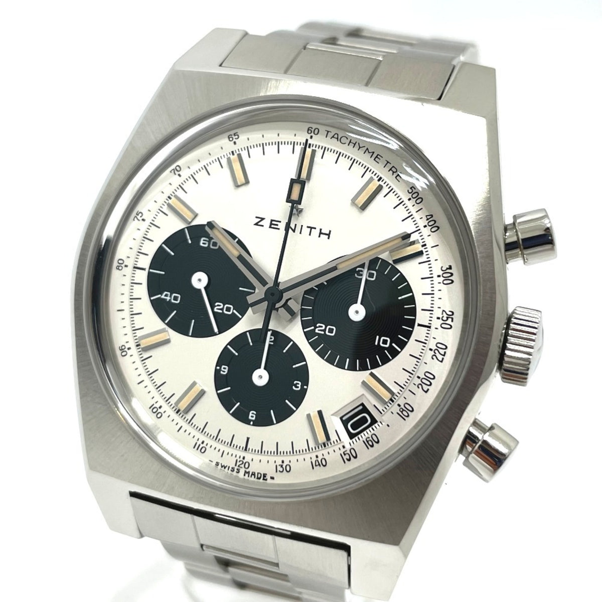 Gebrauchte ZENITH 3.L384.400 Lupin the Third 2. Auflage Japan Limitiert auf 200 Stück Revival A384 Chronomaster Uhr Edelstahl Herren Silber 