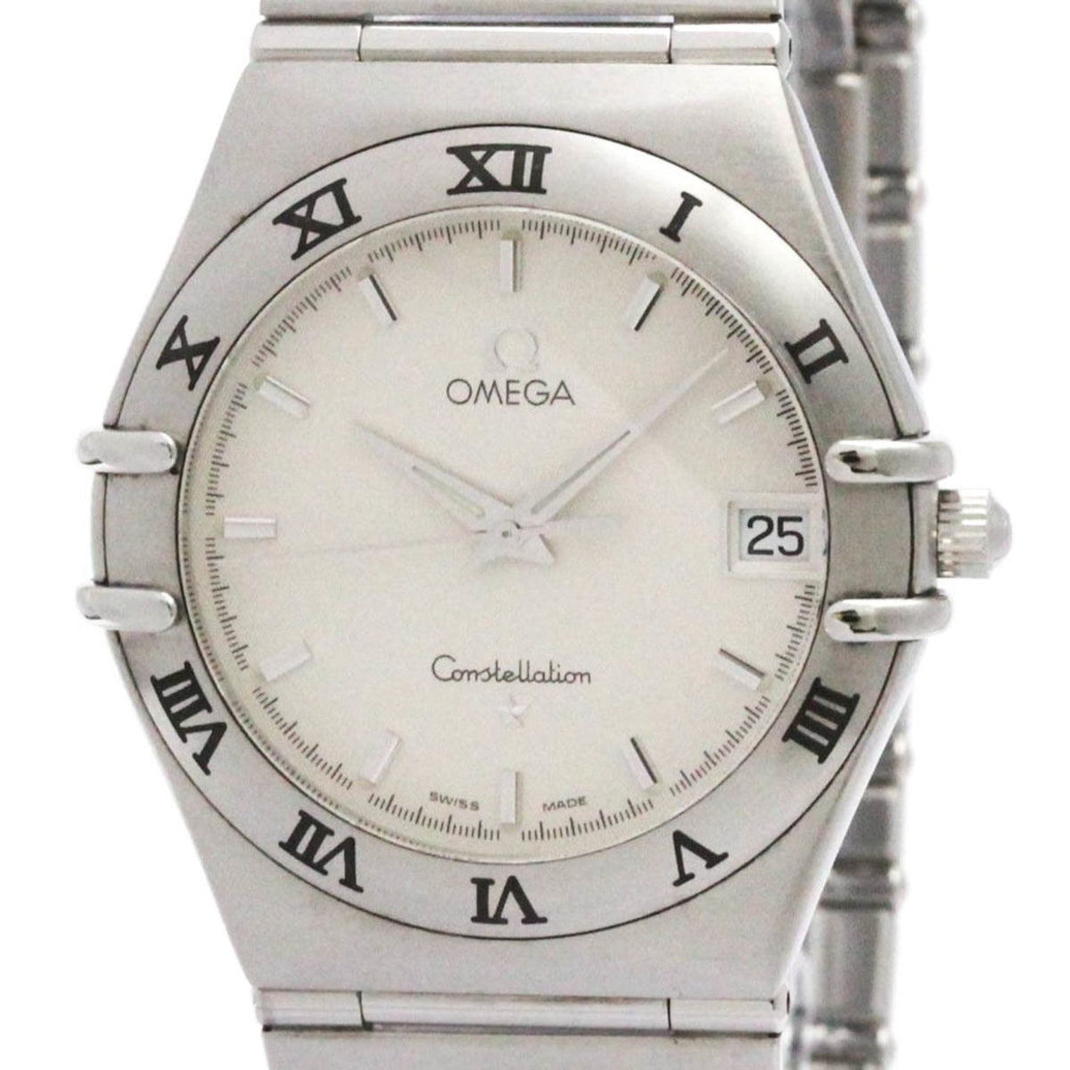 Pre-Owned OMEGA Constellation Stainless Steel Quartz Mens Watch 1512.30 Polished