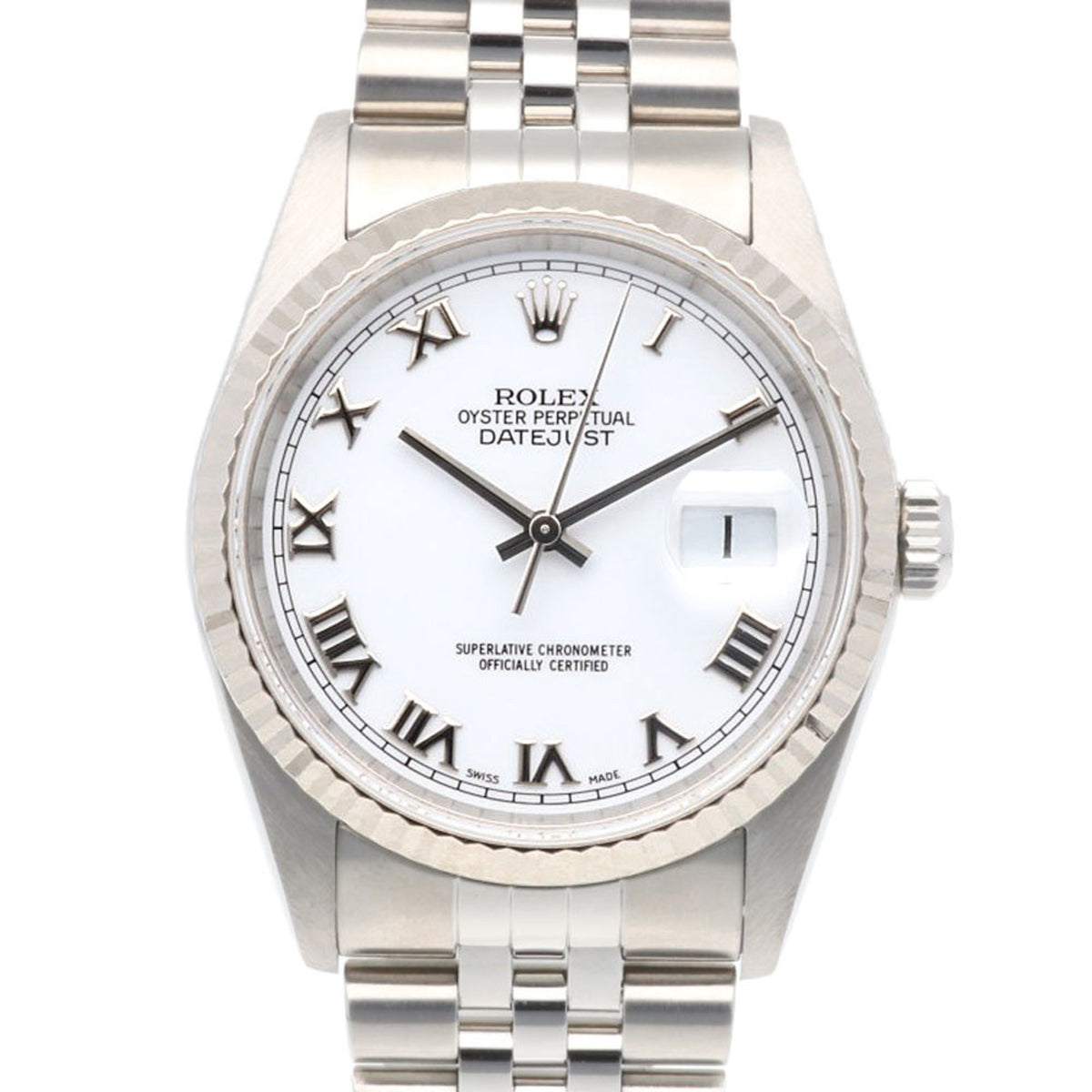 Pre-Owned Rolex Datejust Oyster Perpetual Watch, Stainless Steel, 16234, Automatic, Men's, ROLEX F-Serial, 2003-2004 Model, Roman Numerals