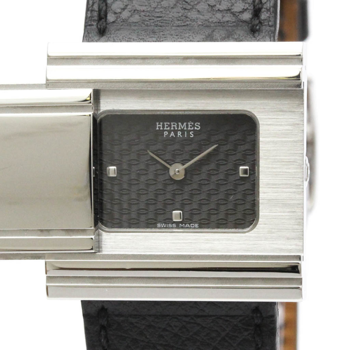 Pre-Owned HERMES Glissade Quartz Steel Quartz Ladies Watch GL1.510