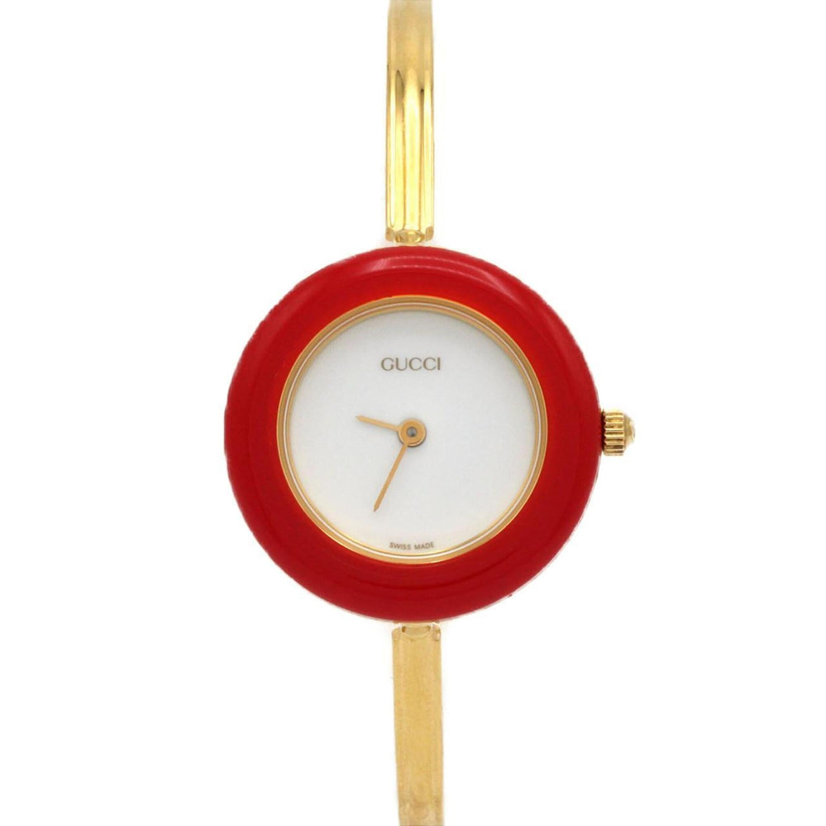 Pre-Owned Gucci Change Ring GP Medium Size 11 12.2 Quartz Watch
