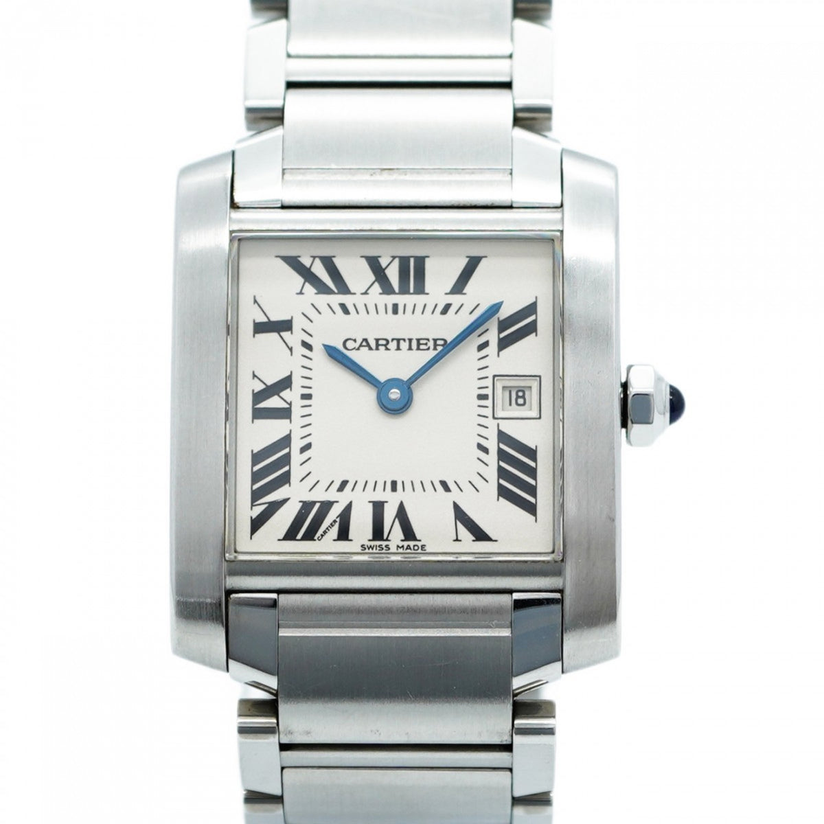Pre-Owned Cartier Tank Fran?aise 2465 White Dial Women's Watch
