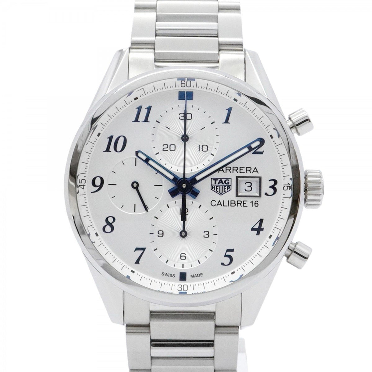 Montre TAG Heuer Carrera CBK2114 d'occasion à cadran argenté pour homme 