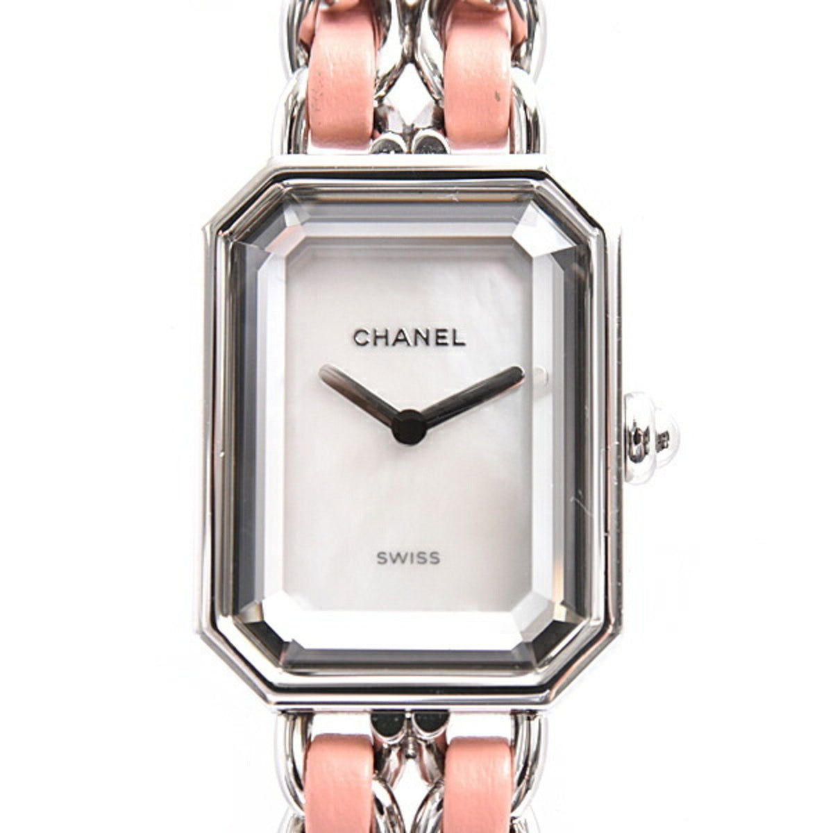 Montre Chanel pour femme d'occasion Premiere Rock taille S Limitée à 1200 pièces dans le monde Fonctionne avec piles Cadran coquillage blanc Acier inoxydable SS CHANEL H6359 
