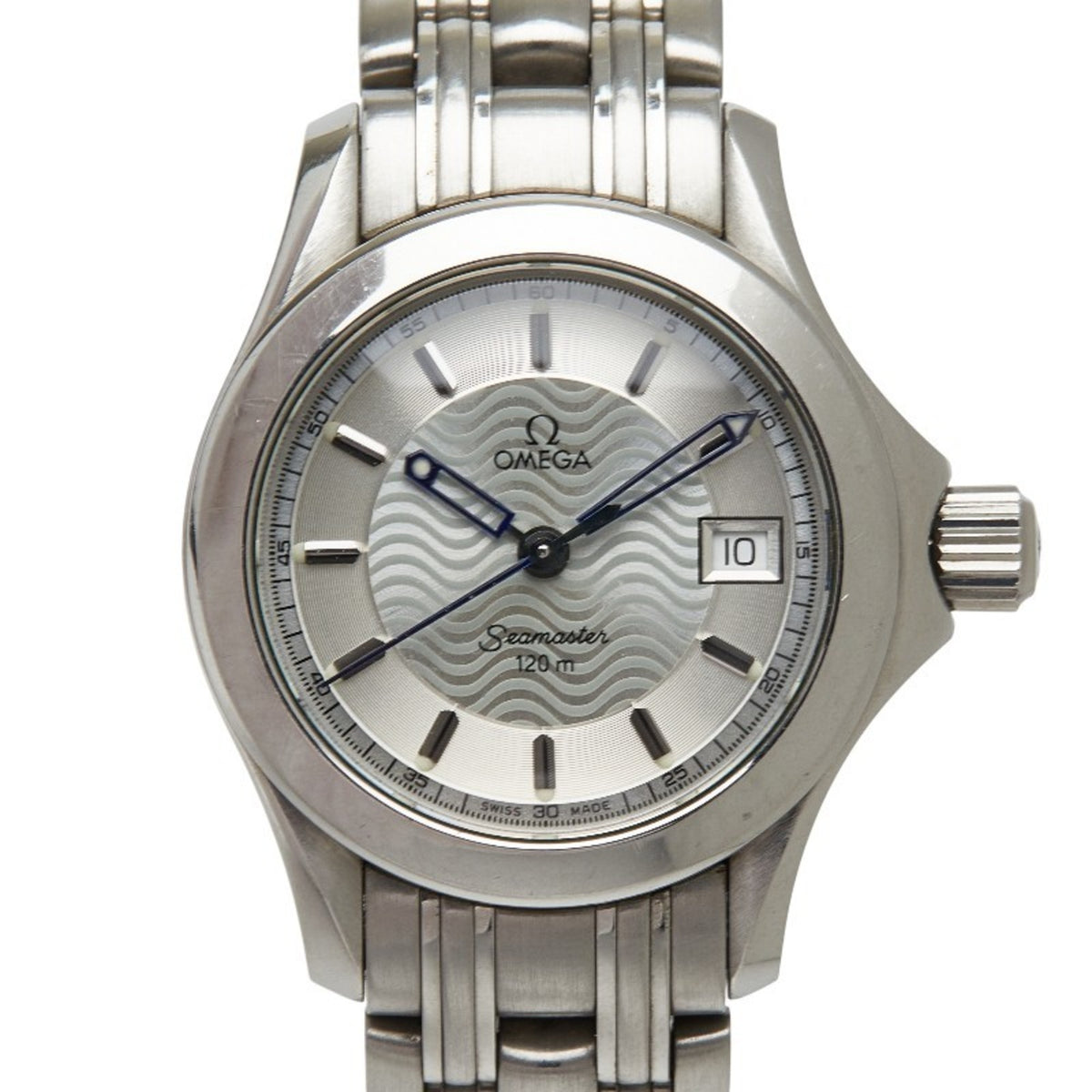 Pre-Owned OMEGA Seamaster 120 Quartz Watch with Silver Dial and Stainless Steel, Women's