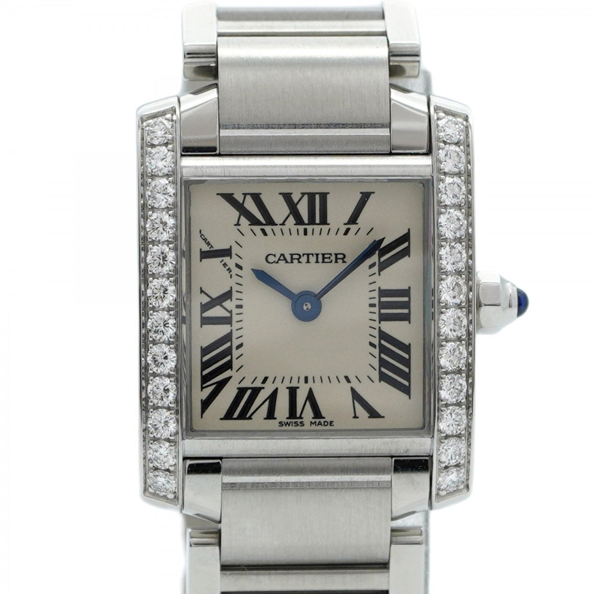 Pre-Owned Cartier Tank Fran?aise W4TA0008 Ivory Dial Women's Watch