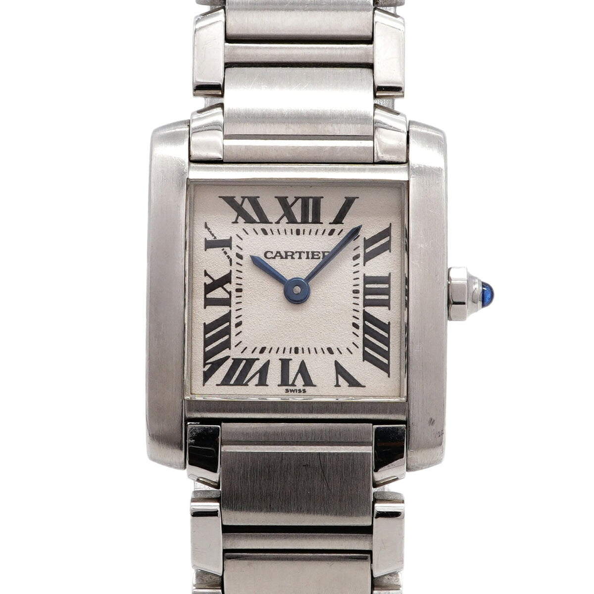 Pre-Owned Cartier Tank Fran?aise SM W51008Q3 Ivory Dial Women's Watch