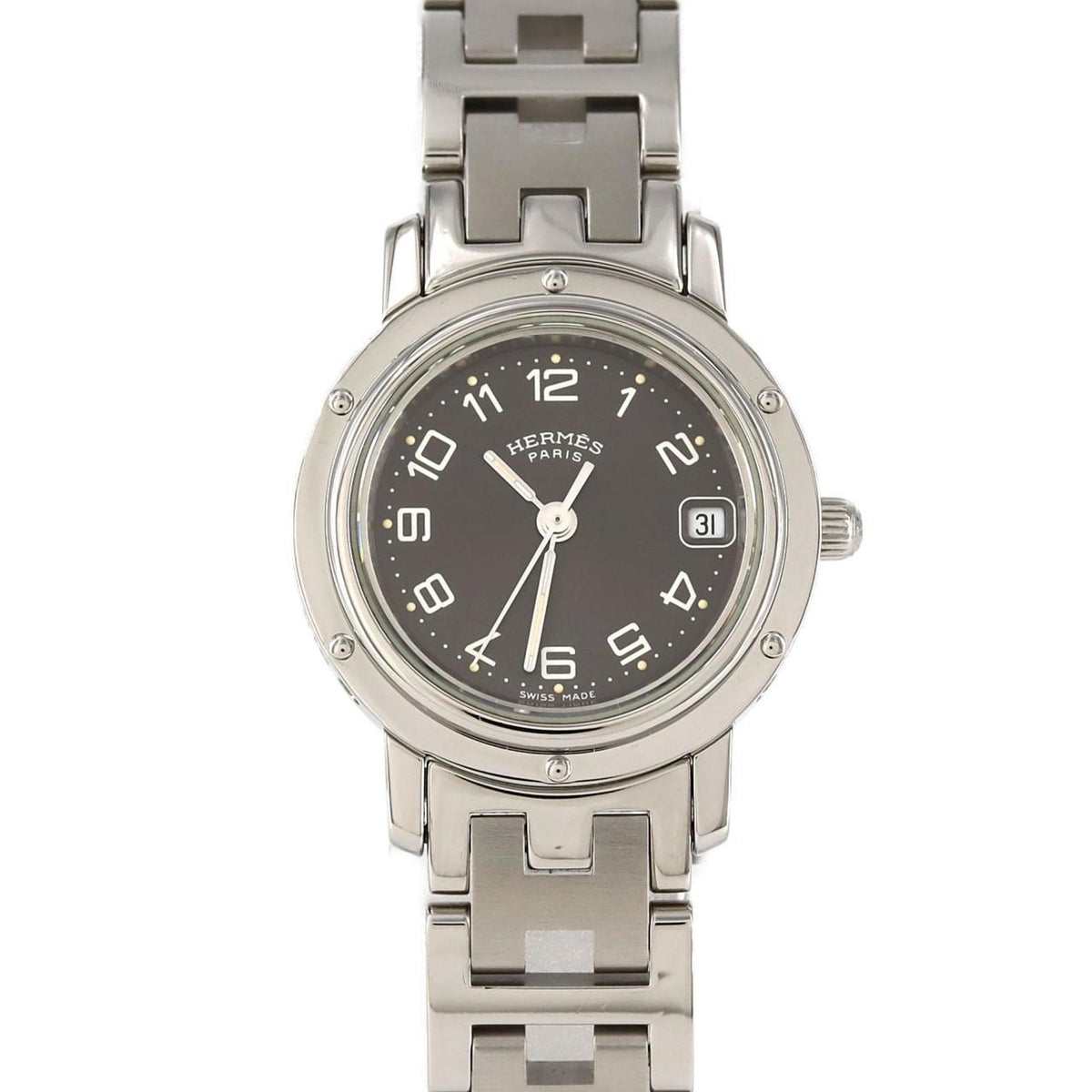 Pre-Owned Hermes Clipper CL4.210 SS Quartz Watch