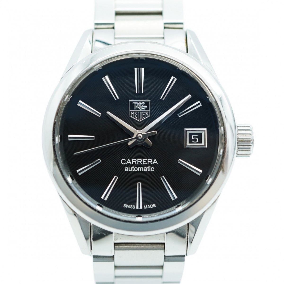 Montre TAG Heuer Carrera WAR24XX-CS d'occasion à cadran noir pour femme 