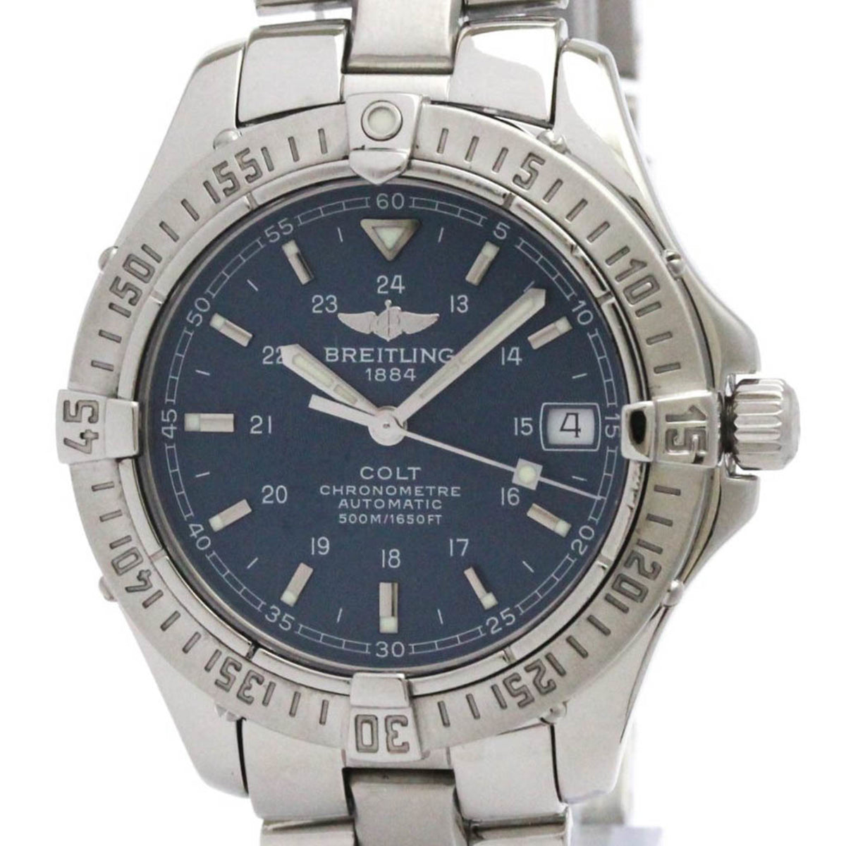 Pre-Owned BREITLING Colt Automatic Steel Automatic Mens Watch A17350 Polished