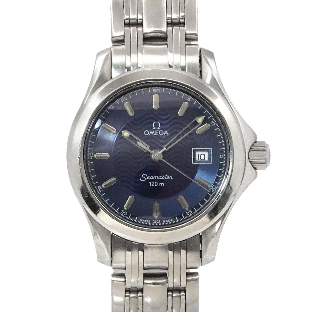 Pre-Owned OMEGA Seamaster 120 2581-81 Women's Watch with Date, Blue Quartz Movement