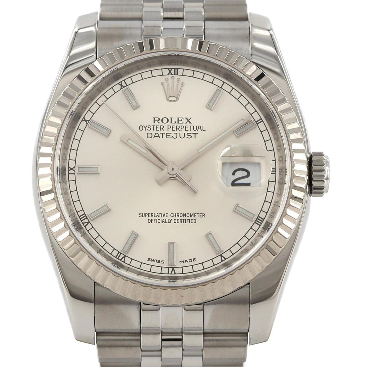 Pre-Owned Rolex Datejust 116234 SSxWG Automatic Watch, V-Serial