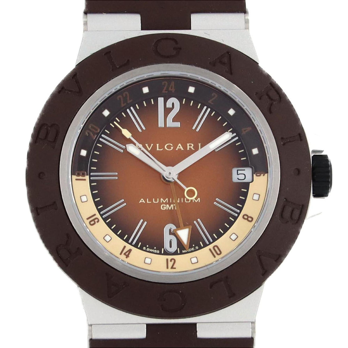 Montre-bracelet automatique d'occasion BVLGARI Aluminium GMT Fender LIMITED BB40ATGMT 104117 