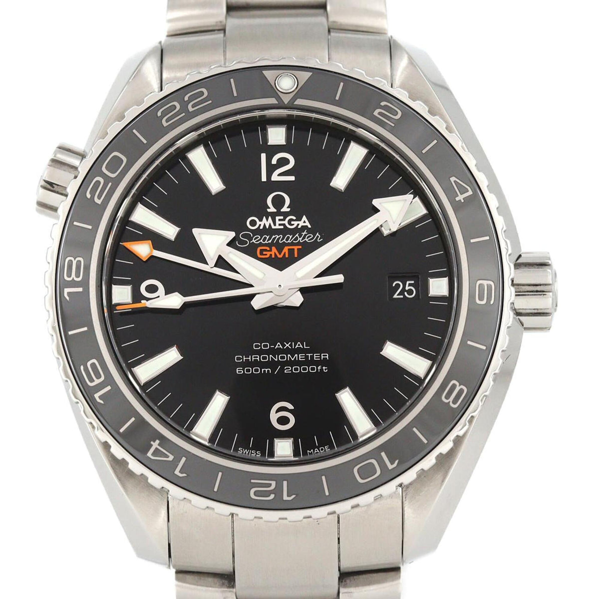 Pre-Owned Omega Seamaster Planet Ocean GMT 232.30.44.22.01.001 Stainless Steel Automatic Watch