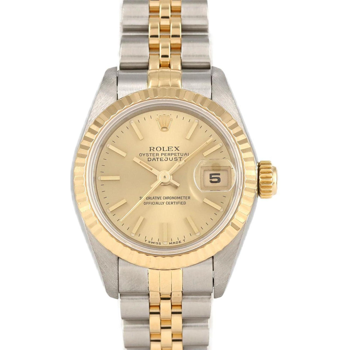 Pre-Owned Rolex Datejust 69173 SSxYG Automatic Watch S Serial