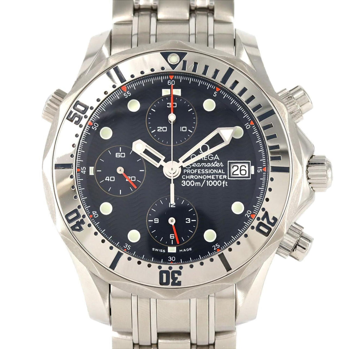 Pre-Owned Omega Seamaster Pro Chronograph 2598.80 Stainless Steel Automatic Watch