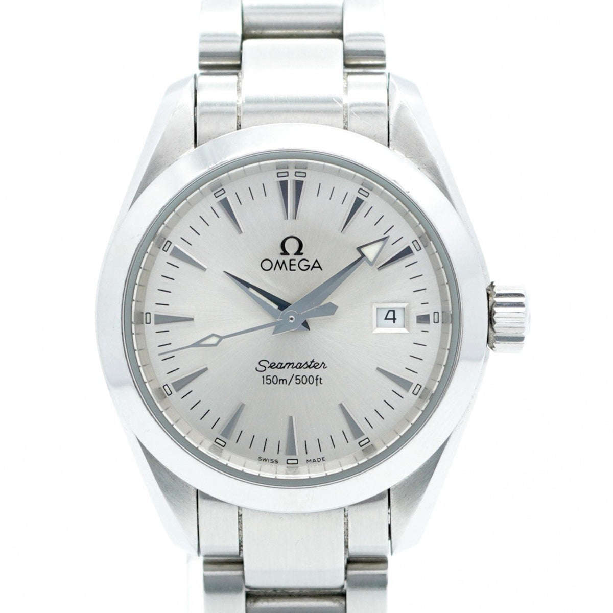 Pre-Owned Omega Seamaster 2577.30 Silver Dial Watch for Women