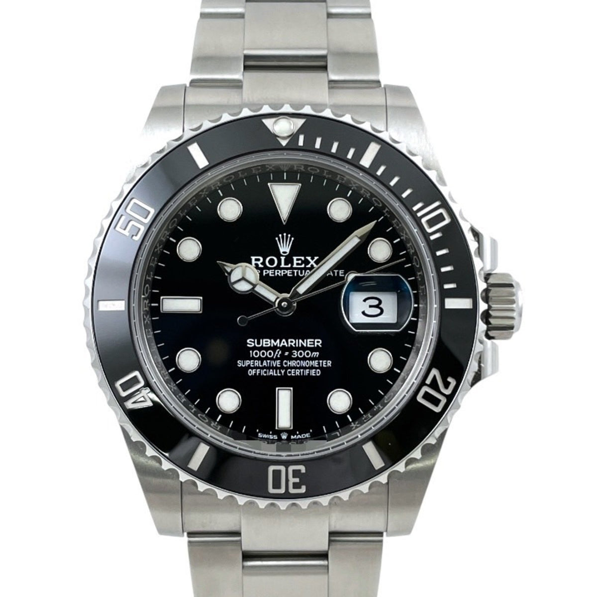 Pre-Owned ROLEX Submariner Date 41 126610LN Stainless Steel Men's Watch, Random Number, 2022 Warranty, Black, Automatic