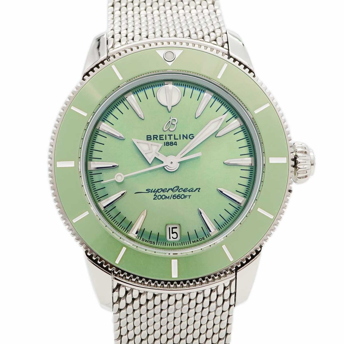 Pre-Owned Breitling Superocean A10390 Green Dial Watch (Men's & Women's)