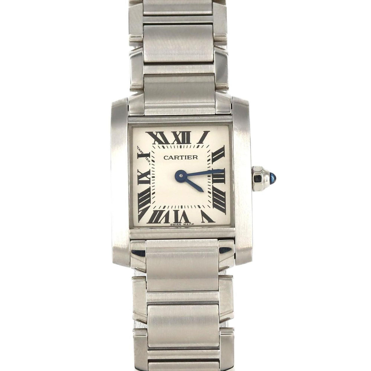 Pre-Owned Cartier Tank Fran?aise SM W51008Q3 Stainless Steel Quartz Watch