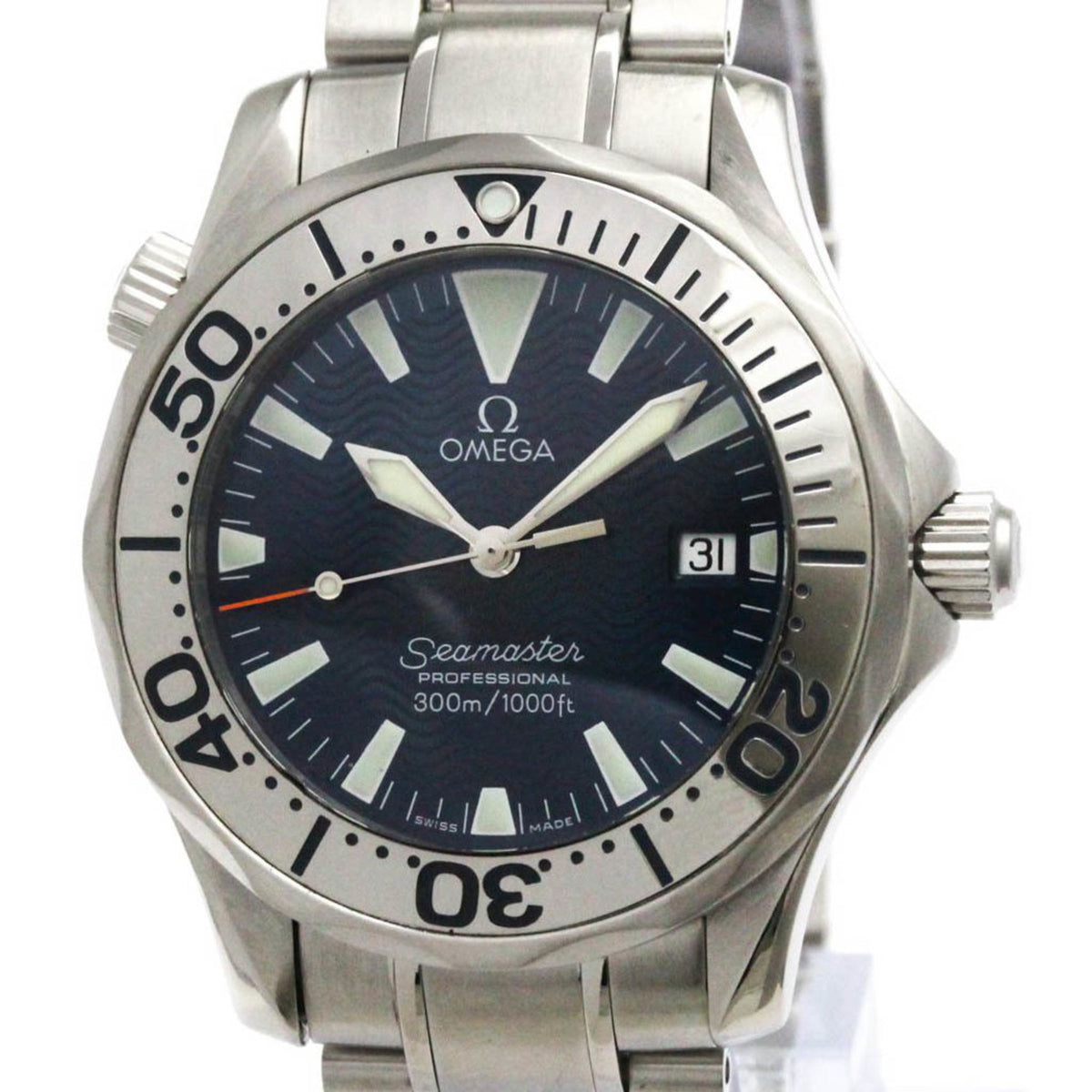 Pre-Owned OMEGA Seamaster Professional 300M Steel Mid Size Watch 2263.80 Polished