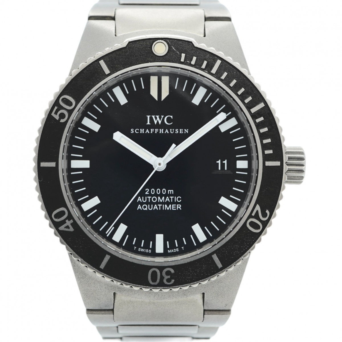 Pre-Owned IWC Schaffhausen Aquatimer IW353601 Black Dial Men's Watch