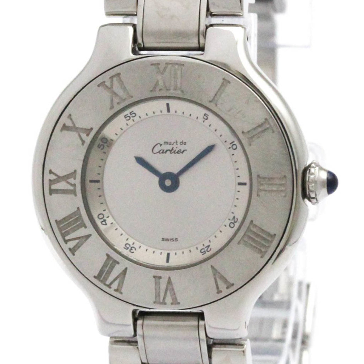 Pre-Owned CARTIER Must 21 Stainless Steel Quartz Ladies Watch W10109T2 Polished