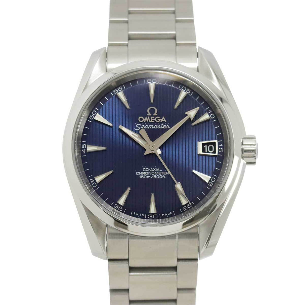Pre-Owned Omega Seamaster Aqua Terra Master Co-Axial Chronometer 231 10 39 21 03 001 Men's Watch Date Blue Automatic Self-winding