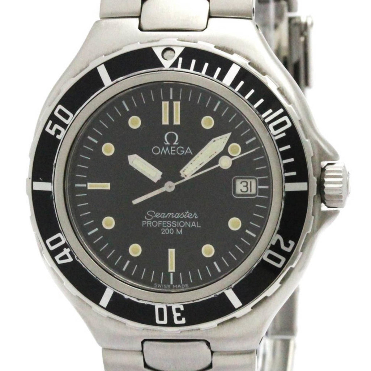 Pre-Owned OMEGA Seamaster Professional 200M Large Size Steel Mens Watch 396.1062