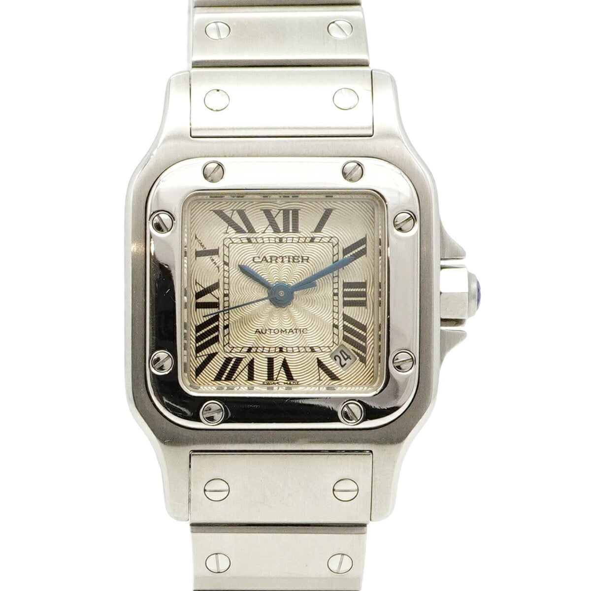 Pre-Owned Cartier Santos Galbee SM W20054D6 Silver Dial Women's Watch