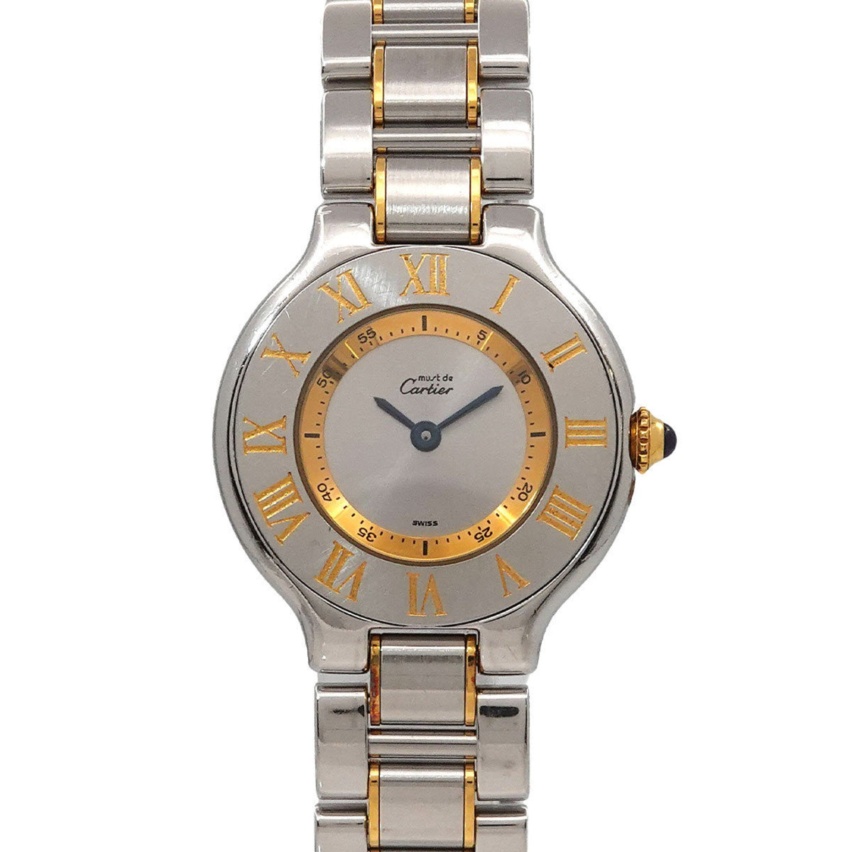 Pre-Owned Cartier Must 21 Vantianne Two-tone Watch W10073R6 Women's Silver Quartz