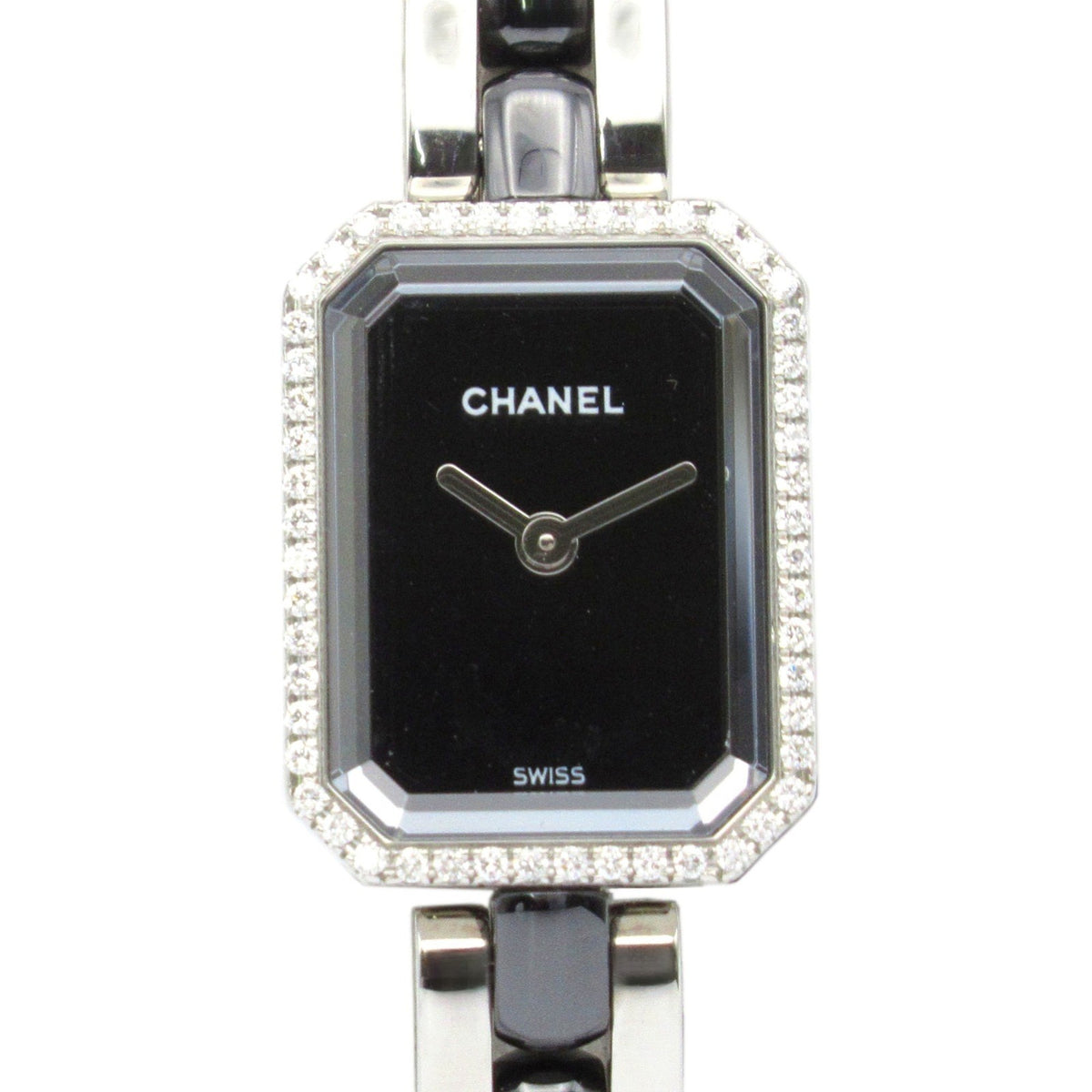 Pre-Owned CHANEL Premiere Triple Bracelet Watch Stainless Steel Ceramic Women's Black H3058